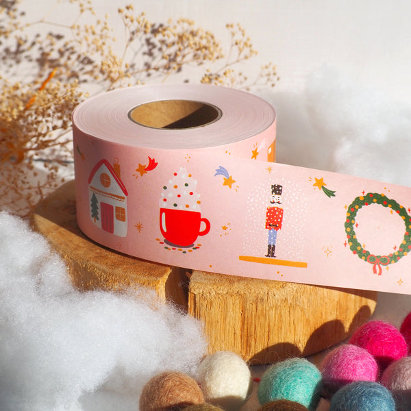 Festive Water-Activated Packing Tape